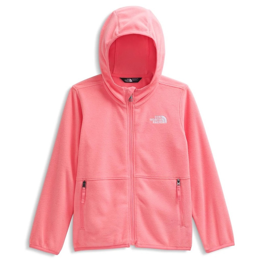 NWT The North Face Glacier Full Zip Fleece Hoodie Coral Crush Pink Girls 7
